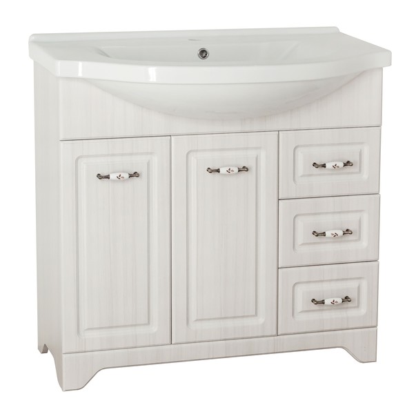 Тумба с раковиной Style Line Олеандр-2 90 Люкс Эльбрус 90 рельеф пастель 23505₽