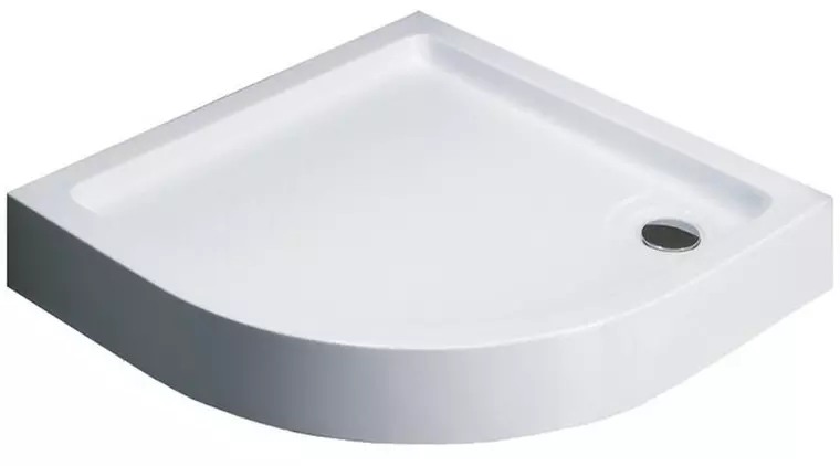 

Душевой поддон «Black & White» QC-08H 80/80 низкий акриловый четверть круга