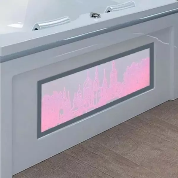 Экран под ванну «Radomir» Римини с декоративной вставкой, с подсветкой белый