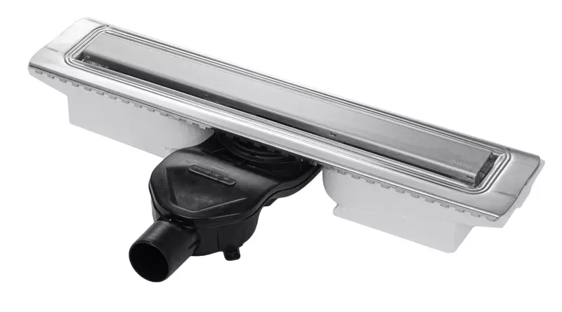 Душевой лоток «Berges Wasserhaus» C1 Norma 300 боковой выпуск матовый хром/под плитку