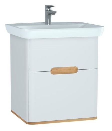 

Тумба с раковиной «Vitra» Sento 65 (Sento 65) подвесная белая