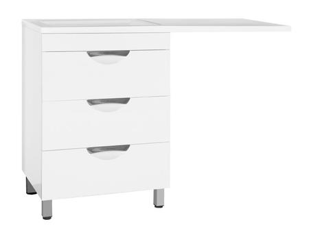 Тумба с раковиной под стиральную машину Style Line Жасмин 120 Люкс Даллас 120 левая белая 30339₽