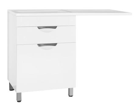 Тумба с раковиной под стиральную машину Style Line Жасмин 120 Люкс Даллас 120 левая с корзиной белая 28572₽