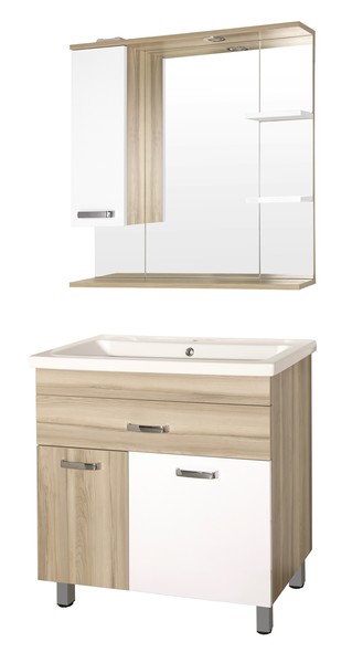 Мебель для ванной Style Line Ориноко 80 белаясветлое дерево 27895₽