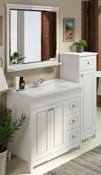 

Мебель для ванной «Comforty» Тбилиси 90 с 3 ящиками белая