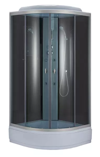 

Душевая кабина «Niagara» NG-3516-14 (04) 100/100 средний поддон тонированная/чёрная с гидромассажем с электрикой