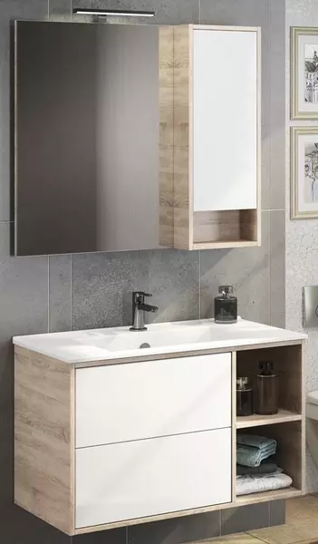 

Мебель для ванной подвесная «Comforty» Гамбург 90 дуб сонома