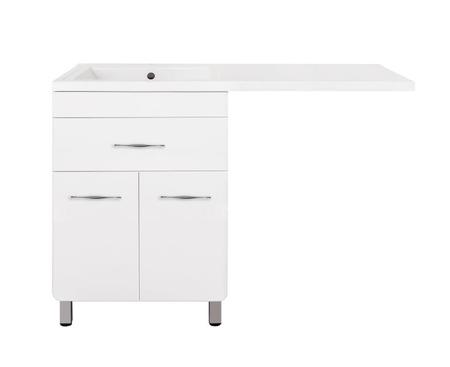 Тумба с раковиной под стиральную машину Style Line Валеро 120 Даллас 120 левая белая 29885₽