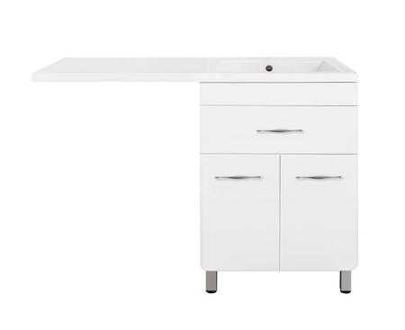 Тумба с раковиной под стиральную машину Style Line Валеро 120 Даллас 120 правая белая 29885₽