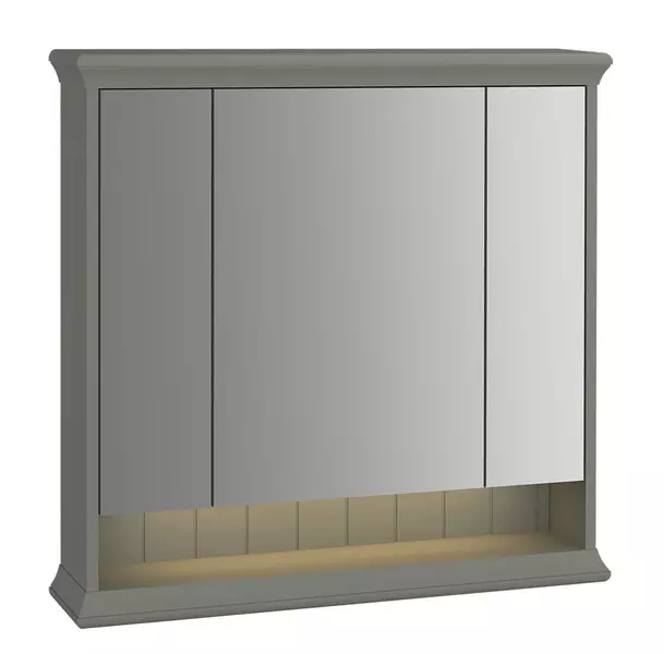 

Зеркальный шкаф «Vitra» Valarte 80 с подсветкой серый