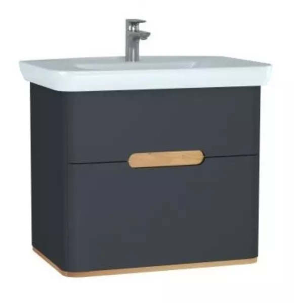 

Тумба с раковиной «Vitra» Sento 80 (Sento 80) подвесная антрацит
