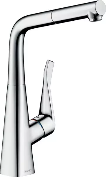 

Смеситель для кухонной мойки «Hansgrohe» Metris 14821000 с выдвижным изливом хром