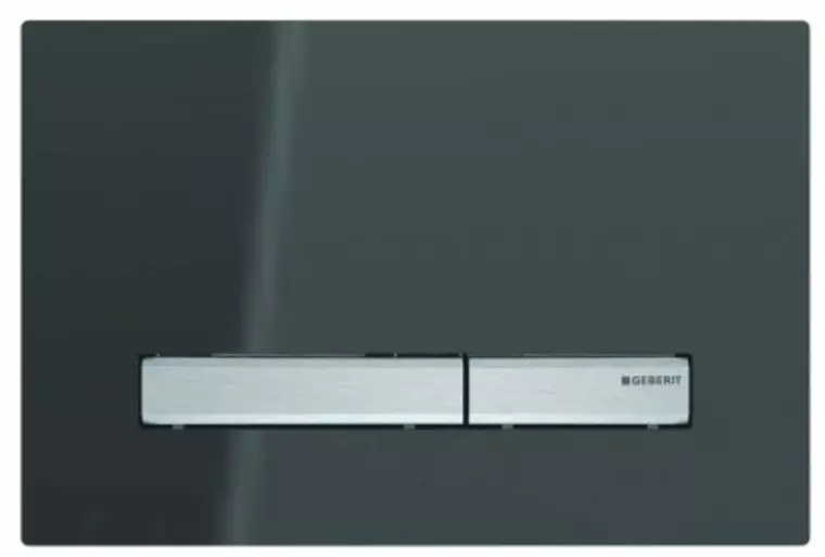 Кнопка смыва «Geberit» Sigma 50 115.788.SD.2 зеркально дымчатое стекло/хром