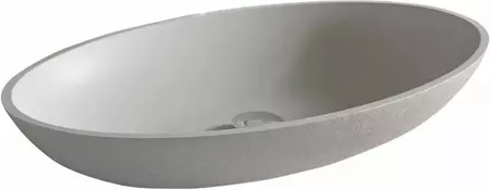 Раковина «Acquabella» On-Top Oval Slate 58/38 литьевой мрамор Marfil, цвет серый
