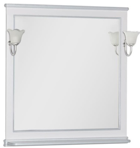 Зеркало Aquanet Валенса 90 без света белый краколетсеребро 6091₽