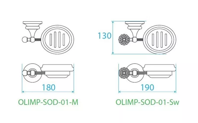 

Мыльница «Cezares» OLIMP-SOD-01-M на стену хром