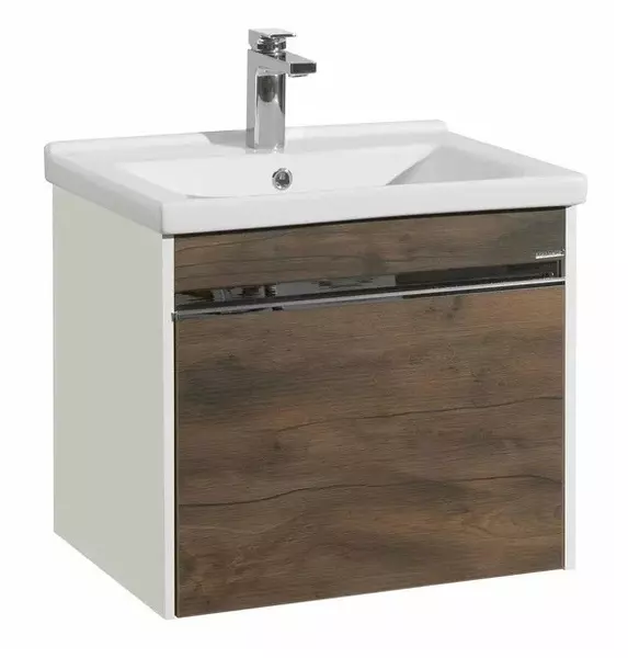 Тумба с раковиной Aquaton Капри 60 Миранда 60 подвесная таксония тёмнаябелая 24242₽