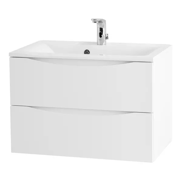 

Тумба с раковиной «Belbagno» Marino 65 (BB650/450-LV-MR-PR) подвесная Bianco Lucido
