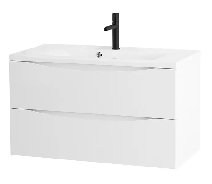 Тумба с раковиной Belbagno Marino 80 BB800450-LV-MR-PR подвесная Bianco Lucido 38700₽