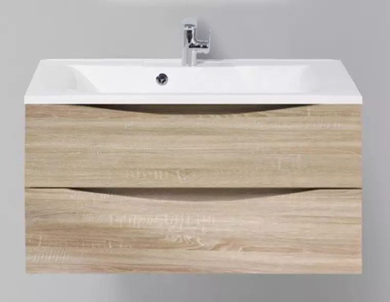 

Тумба с раковиной «Belbagno» Marino 90 (BB900/450-LV-MR-PR) подвесная Rovere Bianco