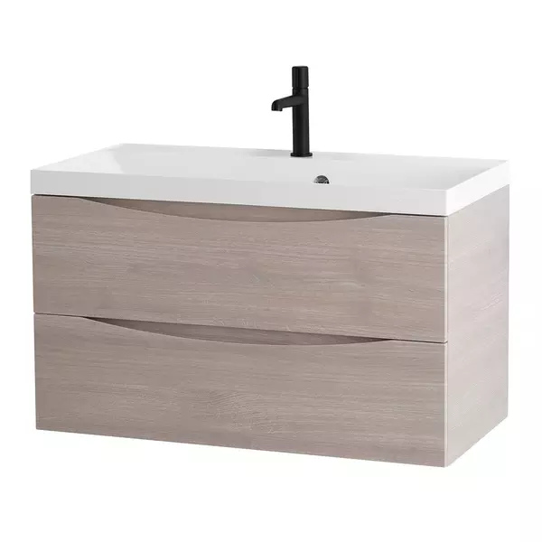 

Тумба с раковиной «Belbagno» Marino 90 (BB900/450-LV-MR-AST) подвесная Rovere Grigio