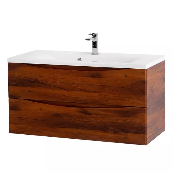 

Тумба с раковиной «Belbagno» Marino 100 (BB1000/445-LV-MR-PR) подвесная Rovere Ciliegio