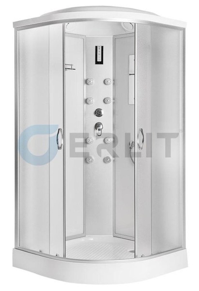 

Душевая кабина «Erlit» Comfort 90/90 низкий поддон матовая/матовая с гидромассажем с электрикой