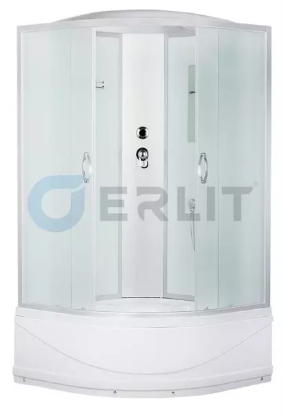 

Душевая кабина «Erlit» Comfort 100/100 высокий поддон матовая/матовая