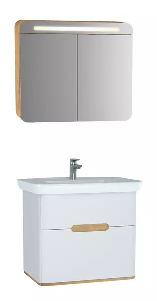 Мебель для ванной подвесная «Vitra» Sento 80 белая