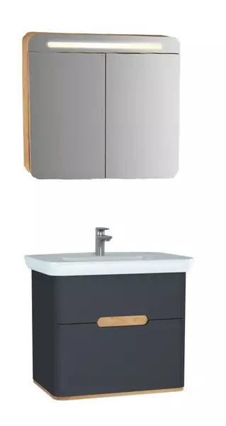 

Мебель для ванной подвесная «Vitra» Sento 80 антрацит