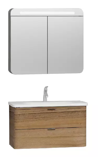 Мебель для ванной подвесная «Vitra» Nest Trendy 80 с 2 ящиками древесина