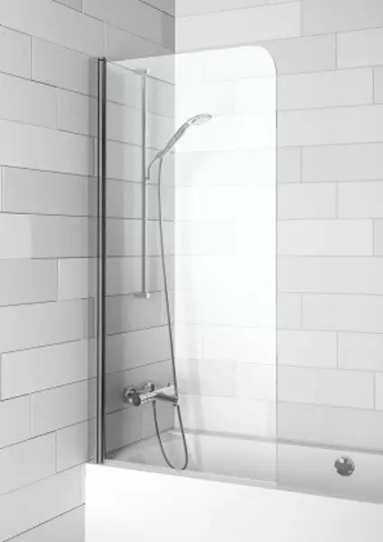 Шторка на ванну стеклянная «Riho» Novic Z107 75/150 прозрачная универсальная