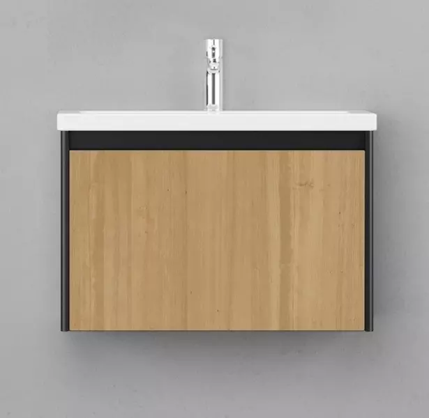 Тумба с раковиной Velvex Klaufs 70 с ящиком Como 70 подвесная шатанэчёрная 18666₽