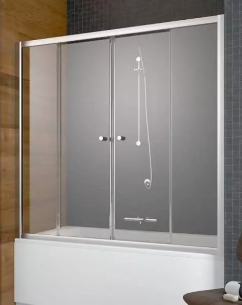

Шторка на ванну стеклянная «Radaway» Vesta DW 140/150 крапинка/хром