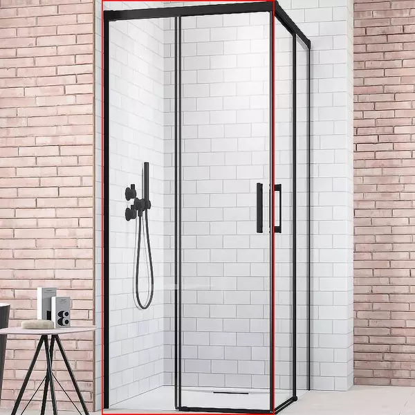 

Душевая дверь Idea Black KDD 90 Left черный/прозрачное 900x2005 387060-54-01L · Idea, Radaway, 387060-54-01L