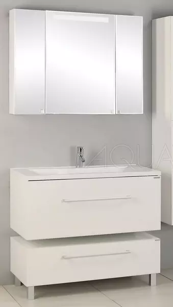 Мебель для ванной подвесная «Aquaton» Мадрид 100 М белая - фото 1