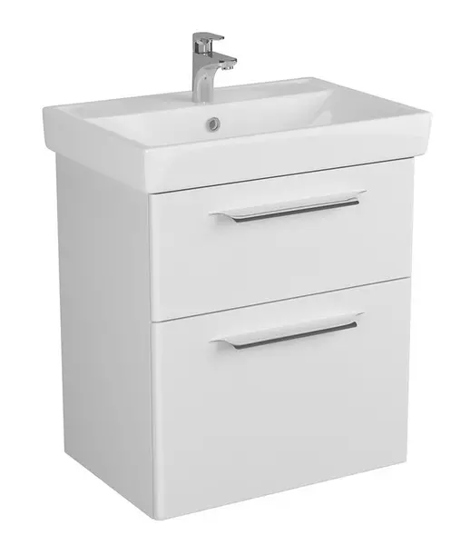 Тумба с раковиной «Diborg» Lande Q 70 с 2 ящиками (Q 70) подвесная белая