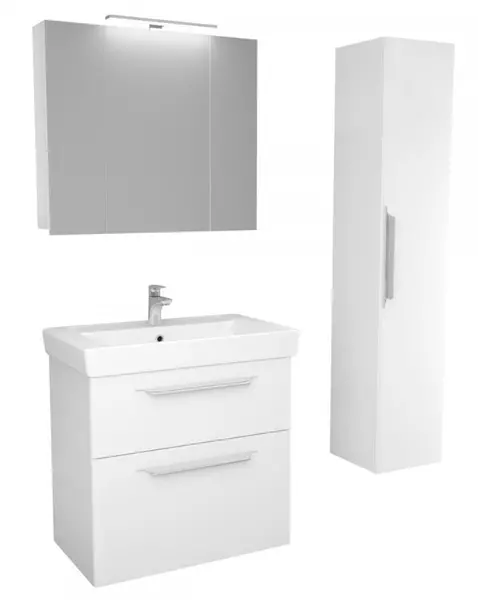 Мебель для ванной подвесная «Diborg» Lande Q 80 с 2 ящиками белая