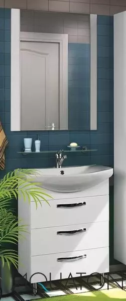 Мебель для ванной «Aquaton» Ария 65 Н белая - фото 1