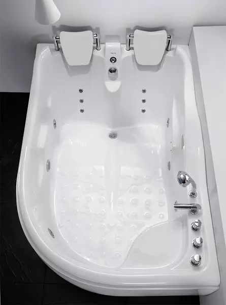 

Гидромассажная ванна «Gemy» G9083 B 180/121 с каркасом с сифоном белая левая