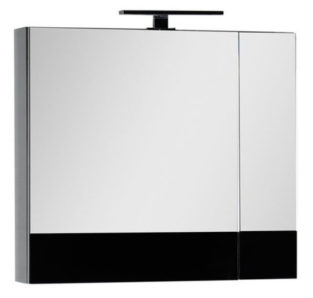 Зеркальный шкаф Aquanet Верона 75 без света чёрный левый 8569₽