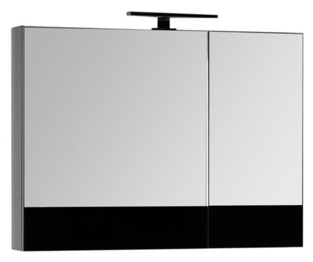 Зеркальный шкаф Aquanet Верона 90 без света чёрный левый 13044₽