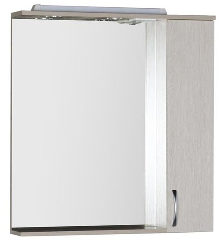 Зеркальный шкаф Aquanet Донна 80 с подсветкой белый дуб правый 5425₽