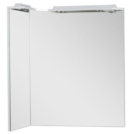 Зеркало Aquanet Корнер 80 с подсветкой угловое белое левое 7446₽