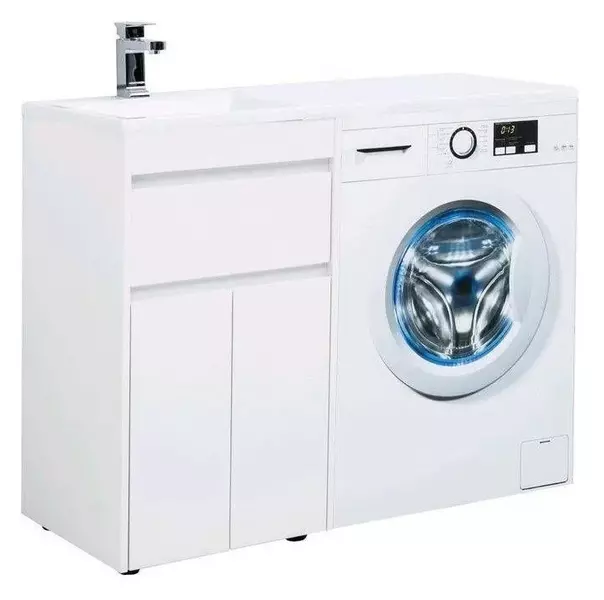 Тумба с раковиной под стиральную машину Aquanet Токио 110 Даллас 110 левая белая 49677₽