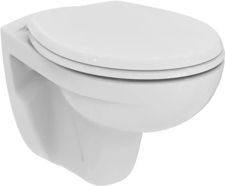 

Подвесной унитаз безободковый «Ideal Standard» Eurovit K881201 белый с сиденьем дюропласт с микролифтом белое