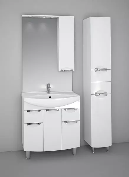 Пенал «Spectrum» Солар 30 с корзиной белый лак правый