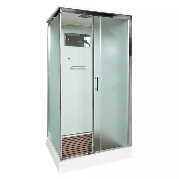 

Душевая кабина «Deto» D-129S 120/90 низкий поддон матовая/белая универсальная