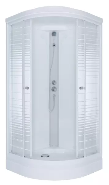 

Душевая кабина «Triton» Стандарт ДН4 100/100 низкий поддон аква-полосы/белая