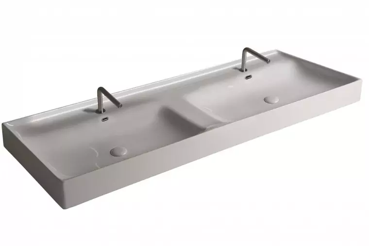 

Раковина двойная «Cezares» Touch 121/46 TC07011 фаянсовая белая